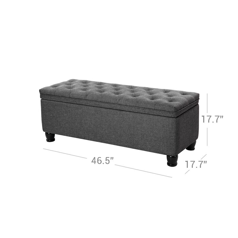 Elegant Storage Ottoman - Versatile Footstool with Hidden Storage
