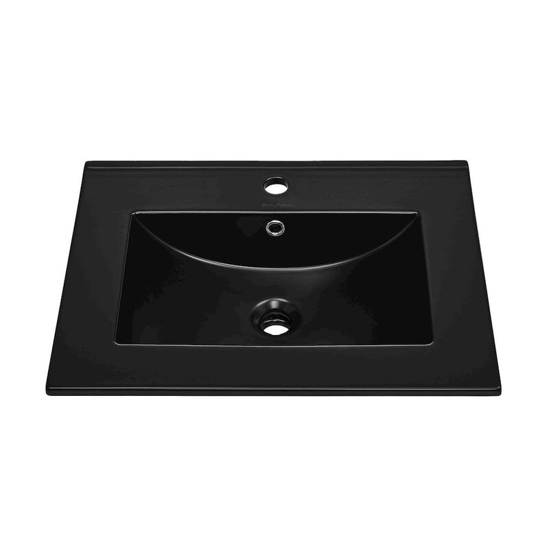 24" Vanity Sink Top in Glossy Black image number 2