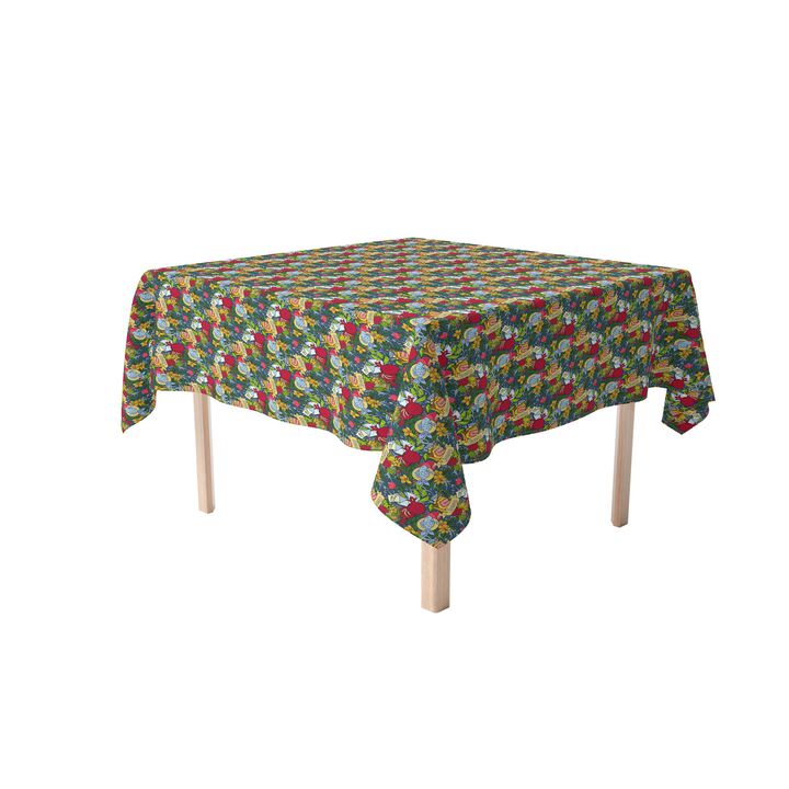 Fabric Textile Products, Inc. Square Tablecloth, 100% Polyester, Happy Jewish New Year