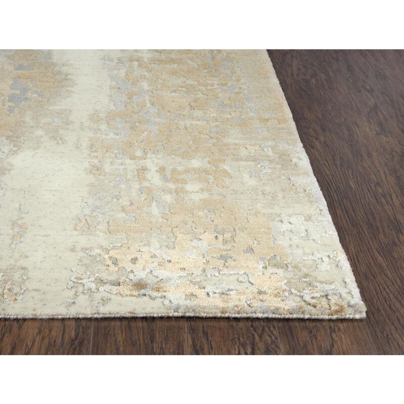 Hybrid Cut Pile Wool/ Tencel Rug, 5' x 8'