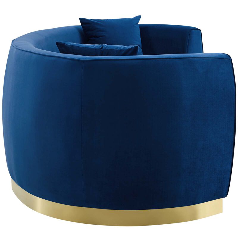Resolute Curved Performance Velvet Sofa image number 3