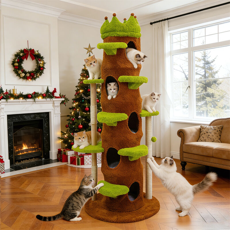 XXL Cat Tree Tower Activity Center Large Playing House Condo Rest Multiple Cats image number 2
