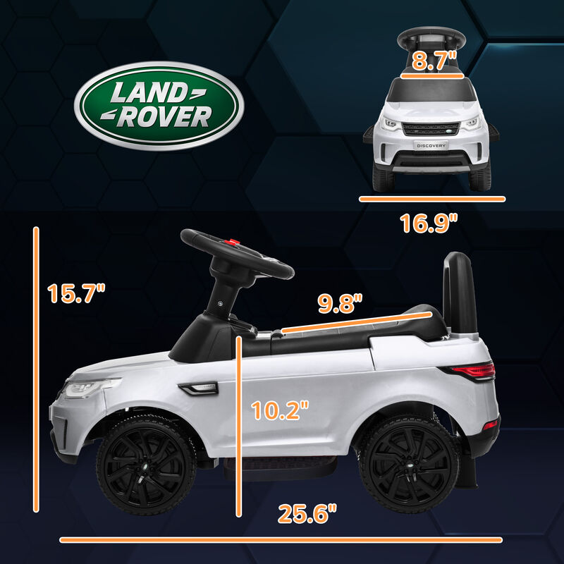 BreeBe 2 in 1 Land Rover Licensed 6V Ride on Car Sliding Car Battery Powered Electric Car w/ Headlights Music Horn image number 2