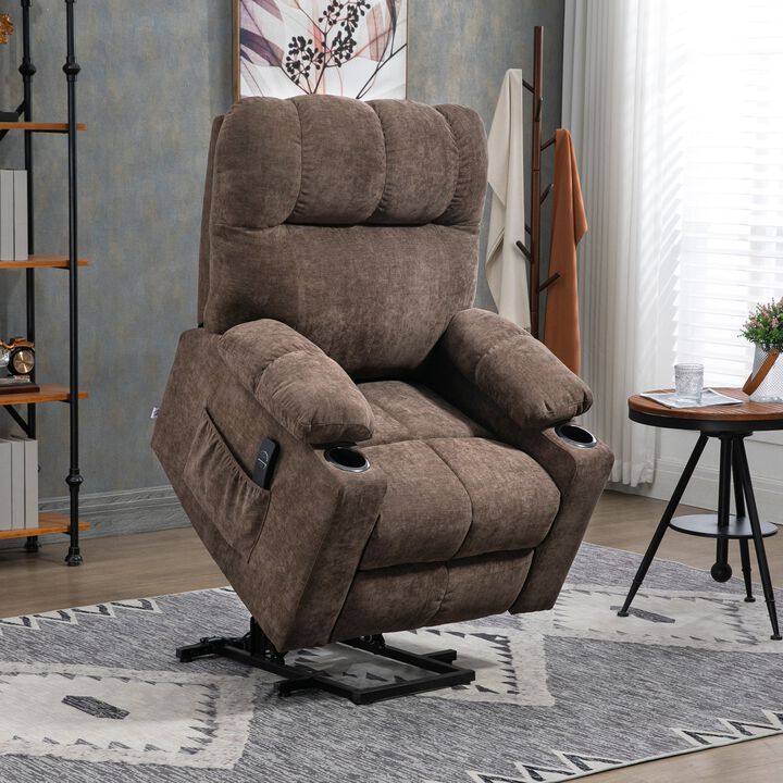 Lift Chair Recliners for Elderly with Footrest, Coffee