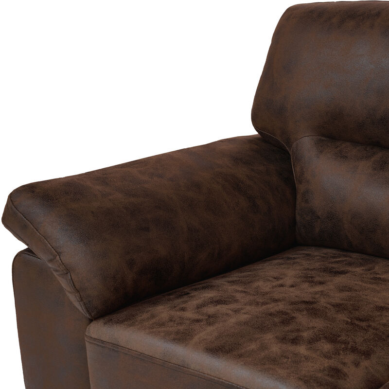 Domord Modern 81" Foil Fabric Sofa image number 7