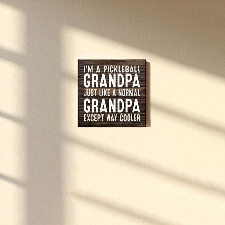 Pickleball Grandpa Wooden Sign Funny Pickleball Wall Decor Gift