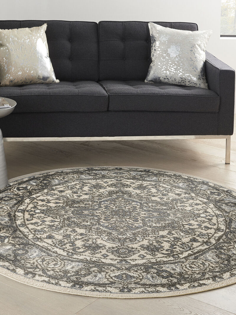 Quarry QUA05 Ivory/Blue 8'10" x 11'10" Rug image number 6