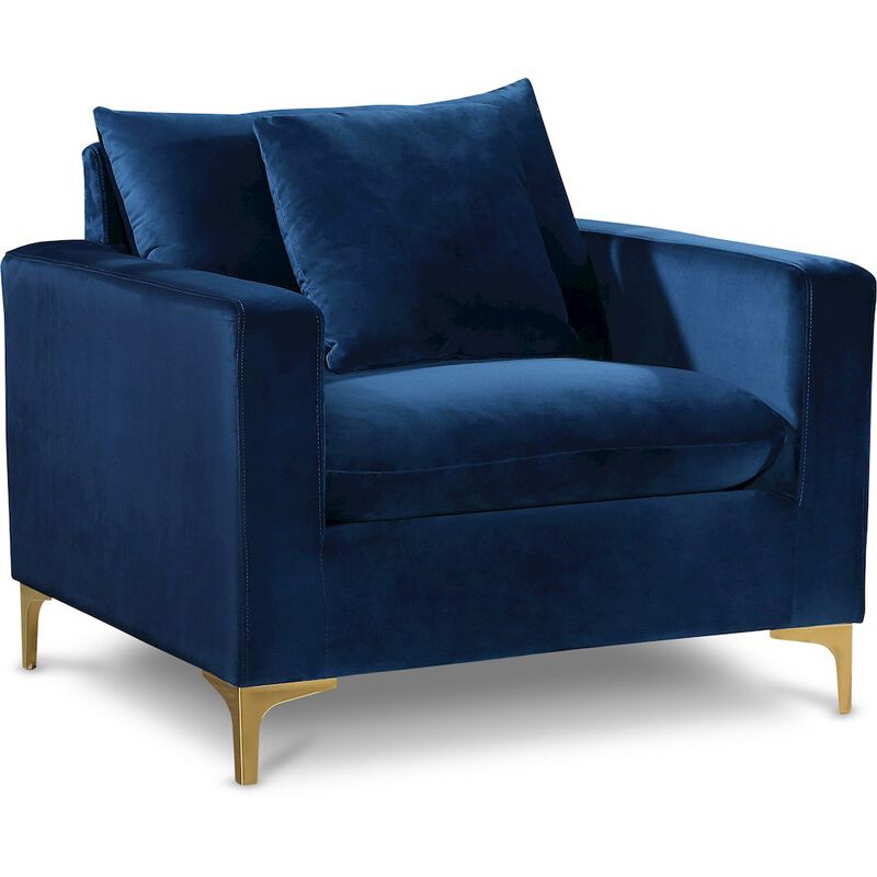 Meridian Furniture Naomi Navy Velvet Chair
