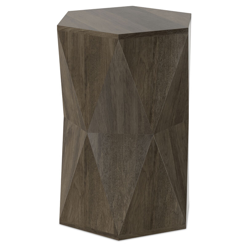 Mckinley 16 inch Wide Solid Mango Contemporary End Table in Ash Grey, Assembled