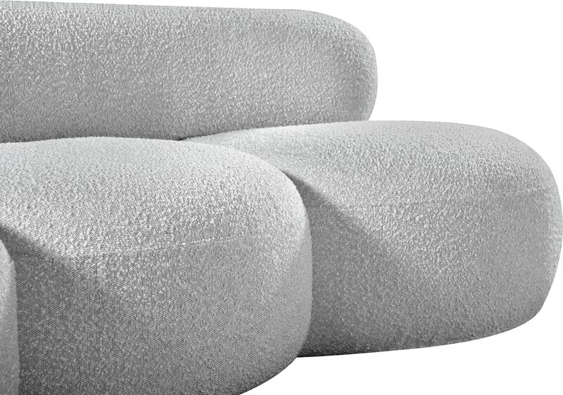 Meridian Furniture Venti Grey Boucle Fabric Sofa image number 8