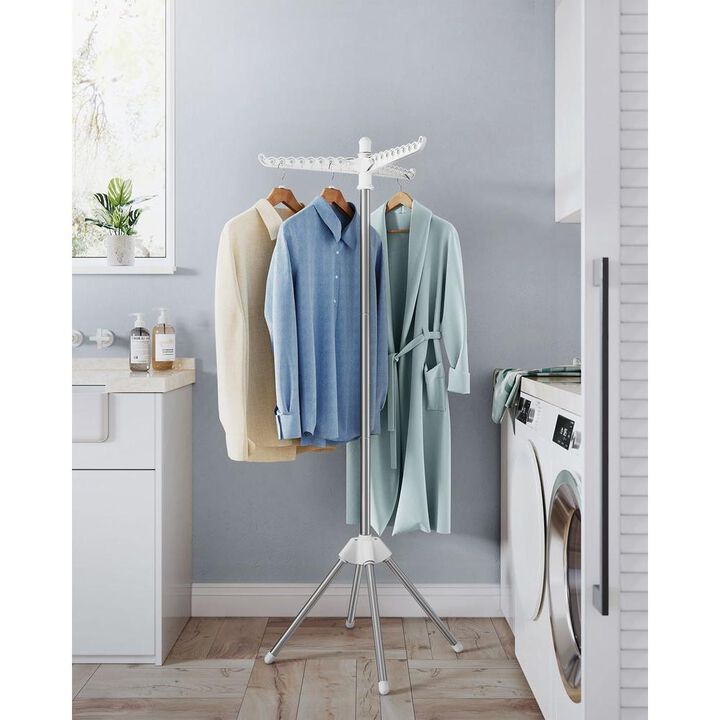 Stainless Steel Clothes Drying Rack with 3 Arms and Foldable Quadripod Frame