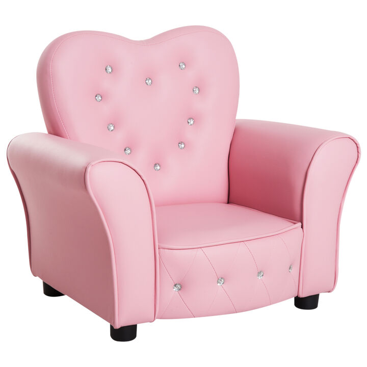 Kid Teen Sofa Armrest Chair Couch Children Toddler Birthday Gift Girls Pink