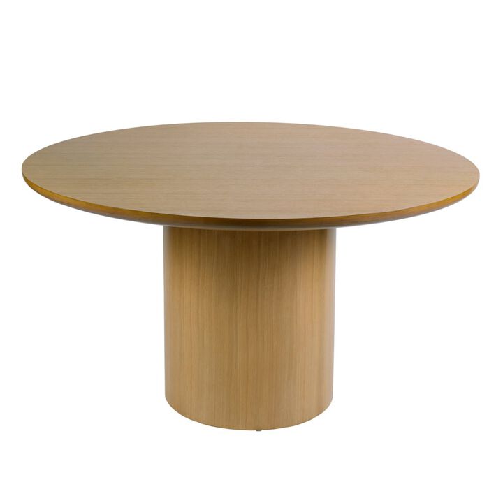 Butler Specialty Coral 54 in. W Round Wood Pedestal Dining Table, Light Brown