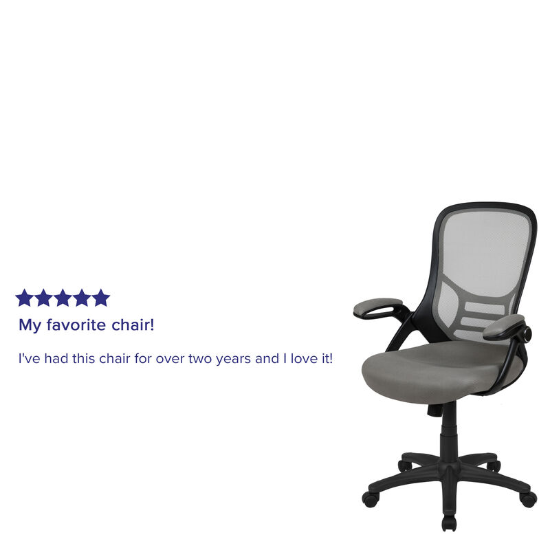 Porter High Back   Mesh Ergonomic Swivel Office Chair with Frame and Flip-up Arms image number 2