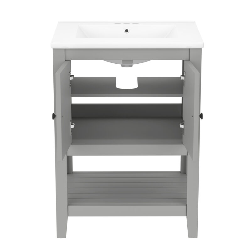 Merax Modern Sleek Bathroom Vanity with Sink