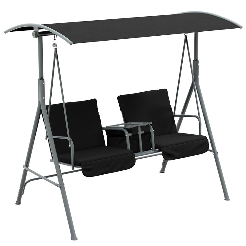 Hivvago Patio Swing Chair with Table for Backyard and Garden image number 0