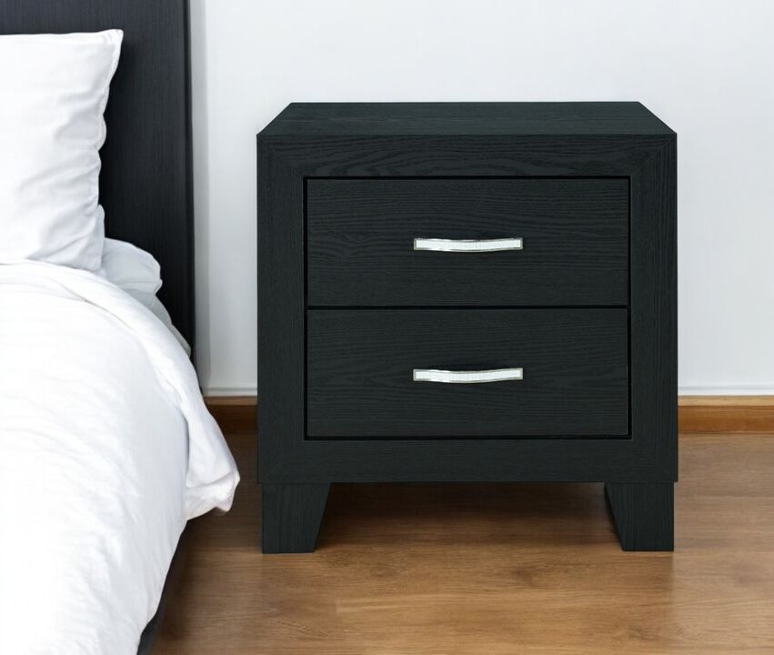 Modern Wooden Nightstand with 2 Drawers &ndash; Stylish Bedside Storage Table