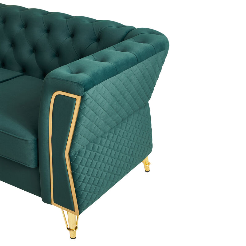 Marpwo Tufted Velvet Sofa image number 5