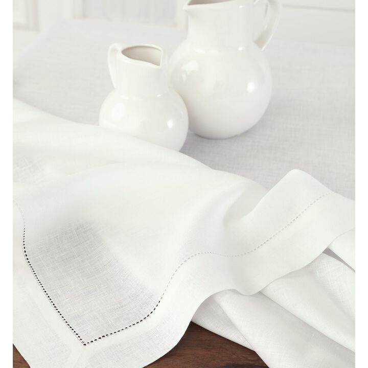 Solino Home 100% Pure Linen Tablecloth - Classic Hemstitch