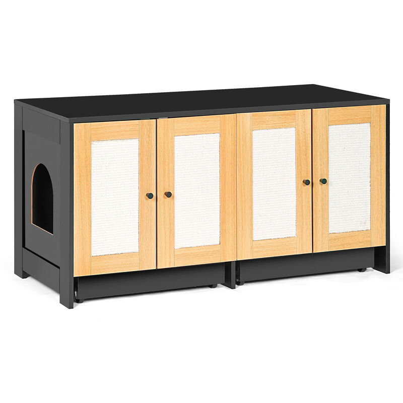 Dabmed Double Cat Litter Box Enclosure image number 0