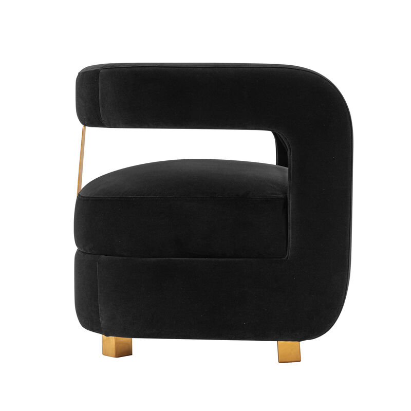 Amirah Black Accent Chair