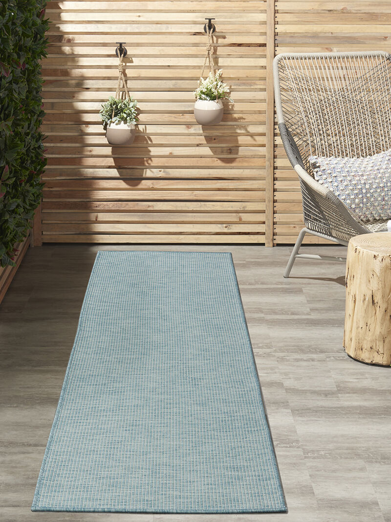 Positano POS01 Aqua 2'2" x 12' Rug image number 1