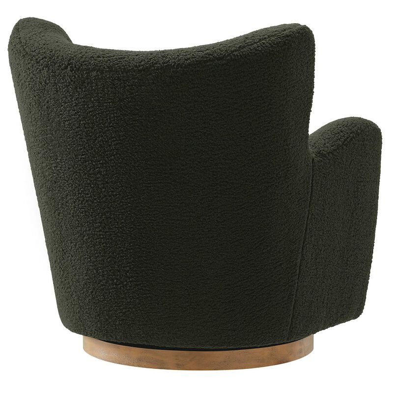 Montrose Wingback Sherpa Swivel Accent Chair image number 4