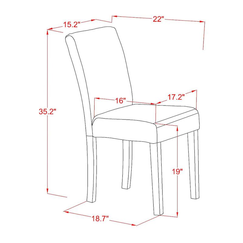 3 Piece Modern Dining Table Set Contains a Round Kitchen Table with Pedestal and 2 White Faux Leather Upholstered Chairs, 36x36 Inch, Linen White