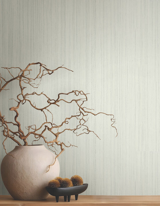 Indra Sage Striated Wallpaper