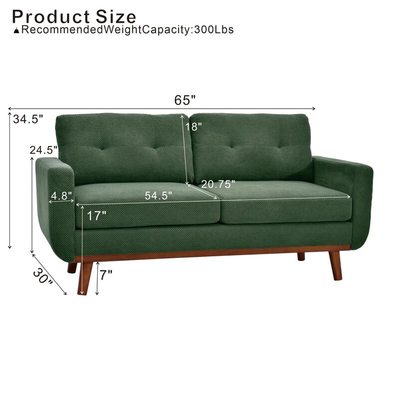 Harldi Modern Minimalist Two-Seater Sofa image number 8