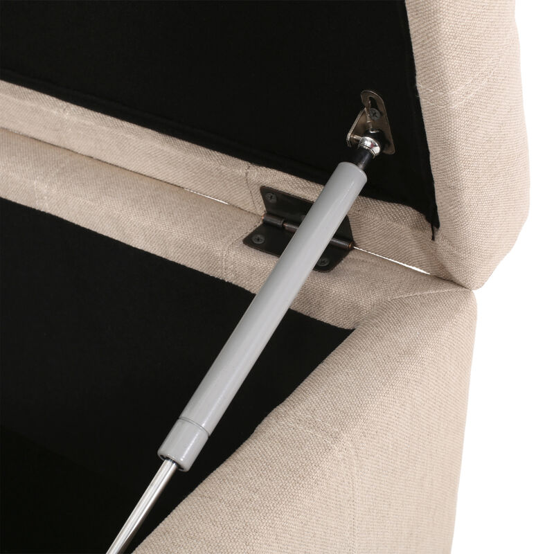 Streamdale Chic Waffle-Stitch Storage Ottoman Unclutter in Style image number 9