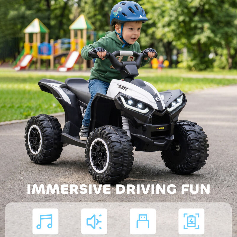 BreeBe Kids Battery Powered ATV Quad with Forward and Reverse image number 5