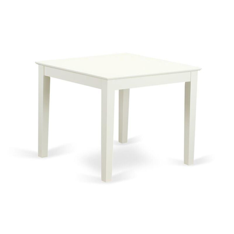 East West Furniture Oxford  Square  Dining  Table  -  Linen  White