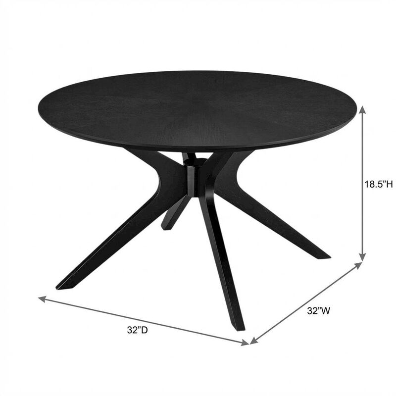 Round Wooden Coffee Table with Modern Design and Durable Build image number 2