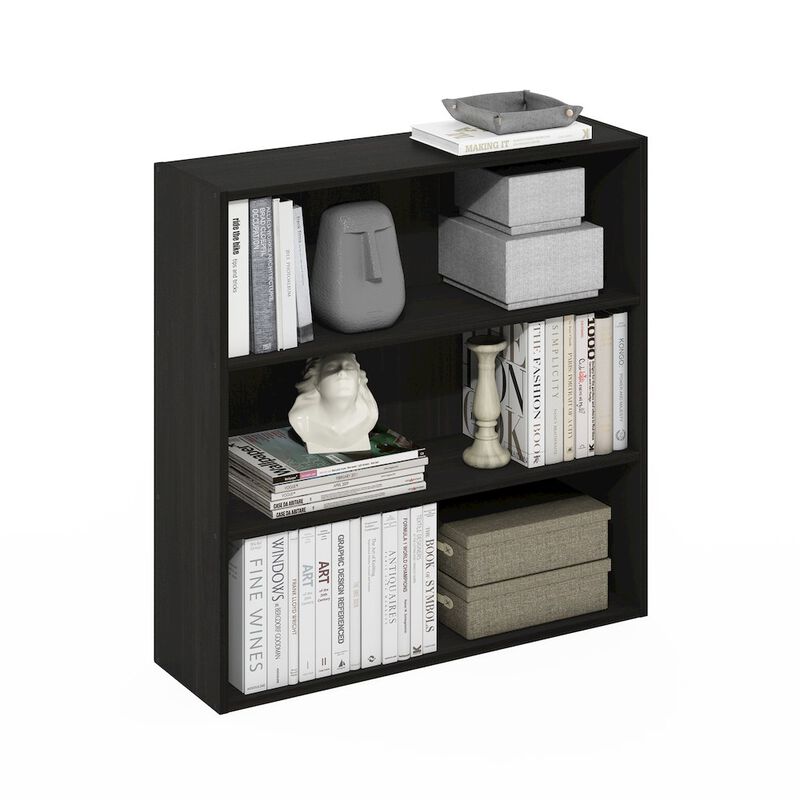 Pasir 3-Tier Open Shelf Bookcase, Bookshelf, 31.5 Inch Wide, Espresso