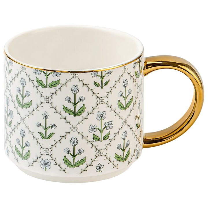 Floral Quilt 14 oz Coffee Mug