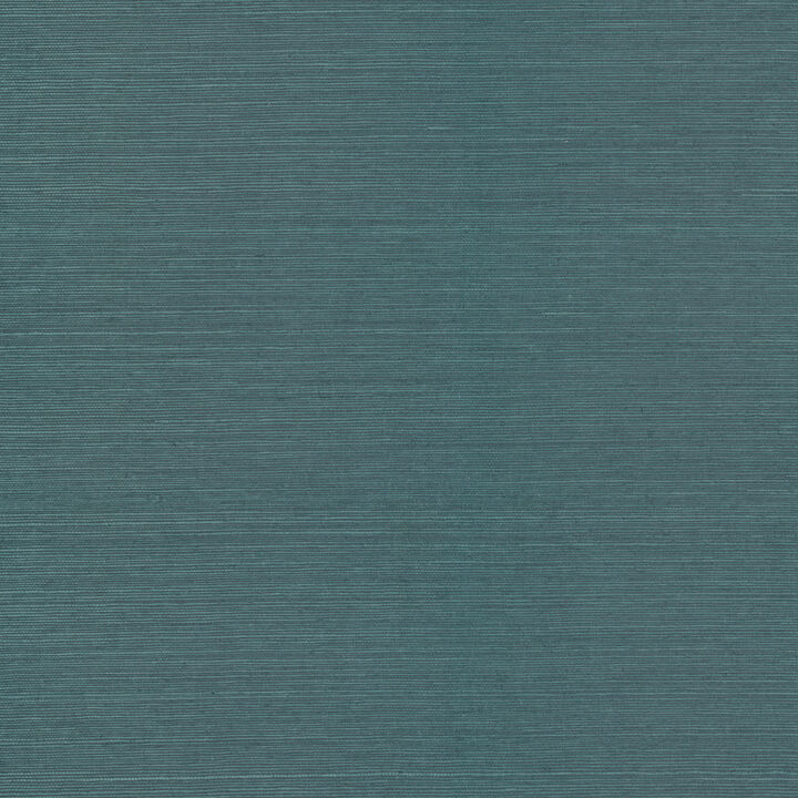 Colcord Teal Sisal Grasscloth Wallpaper
