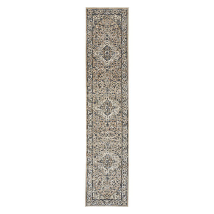 HomeRoots Medallion Distressed Runner Rug