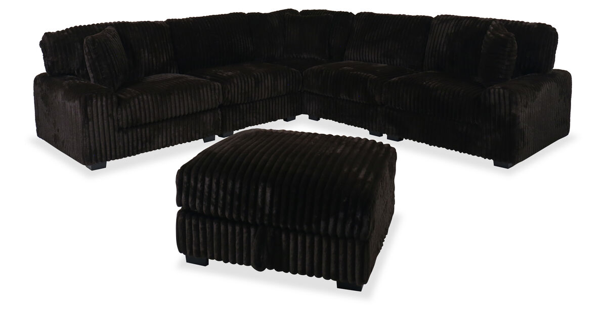 Nightfall 5‑Piece Sectional and Ottoman