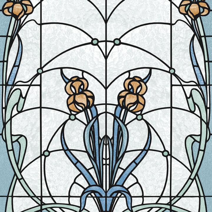 Floral Stained Glass Wallpaper