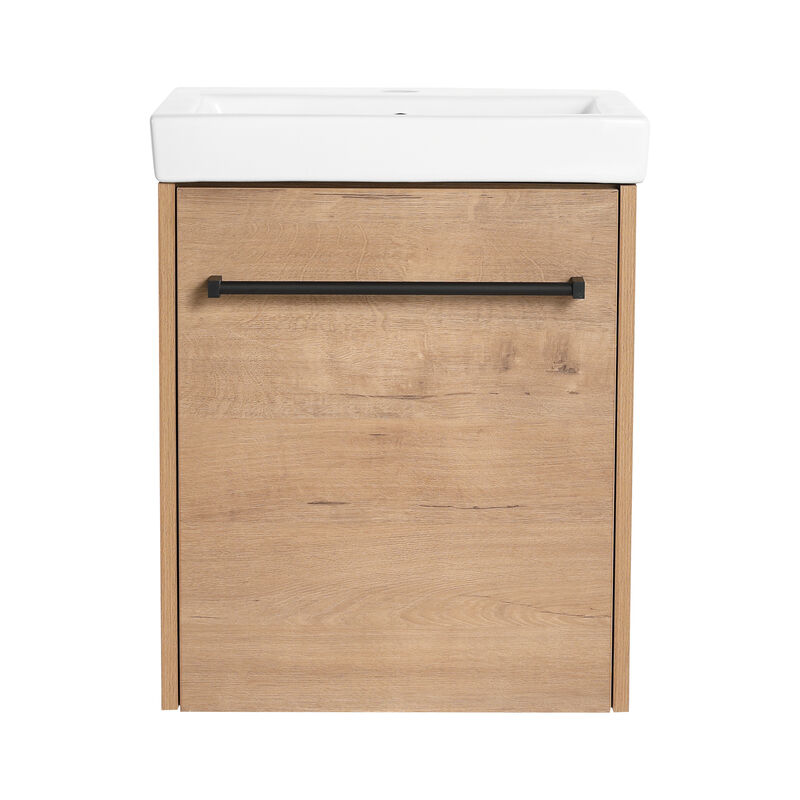 TATEUS 18'' Wall-Mounted Bathroom Vanity with Sink