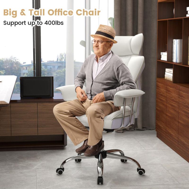 Hivvago Big and Tall Executive Office Desk Chair with Footrest