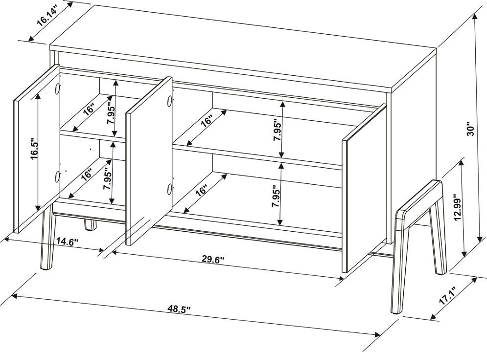 Gales Beige Small Sideboard