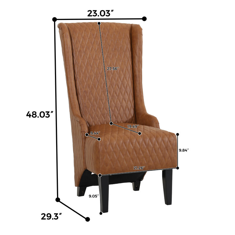 Caldik 23.03" PU Accent Chair image number 9