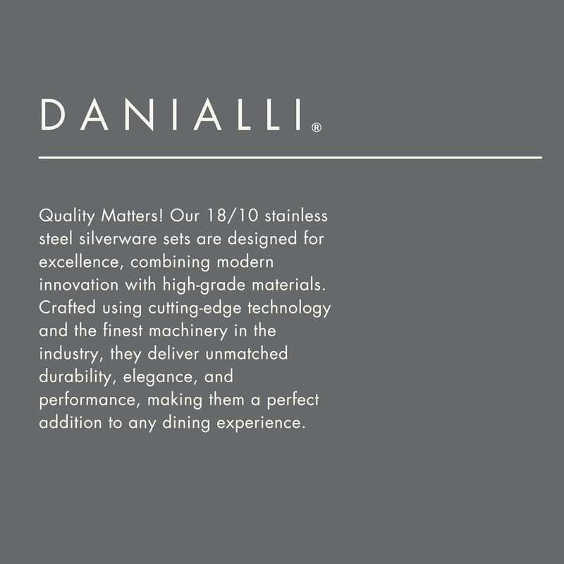 Danialli Silverware Set, Durable 18/10 Stainless Steel Flatware Set, Dishwasher Safe, Built to Last image number 3
