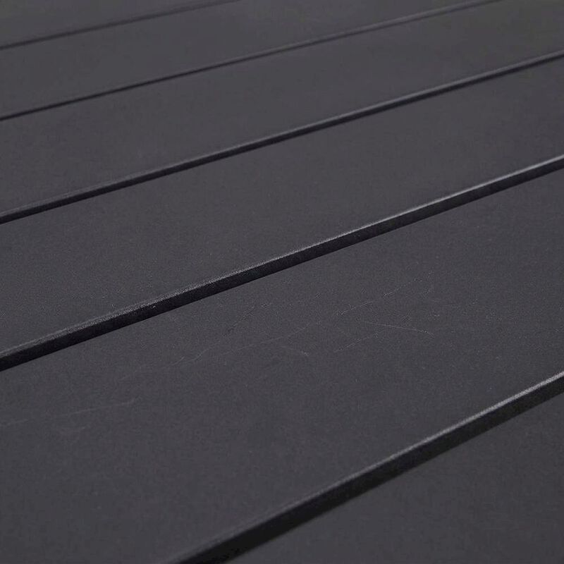 Powder-Coated Aluminum Rectangular Outdoor Patio Coffee Table, Gray image number 6
