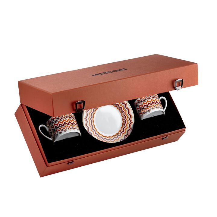 Tea Cup & Saucer ICONIC Set of 2, cup diam. 3.35", H 2.36", saucer diam. 6.1"