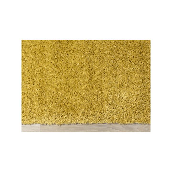 Novelle Home Palmer Soft Yellow Shag Rug, 3'11 x 5'11