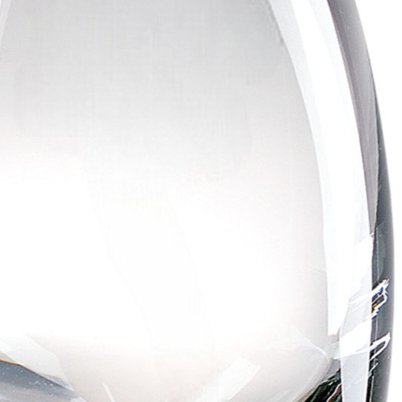 HomeRoots 7" Clear Lead Free Crystal Oval Table Vase image number 2
