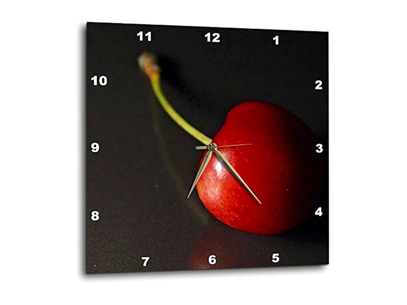 Food Fruit Cherry Wall Clock 13 Inch Home Decor image number 1